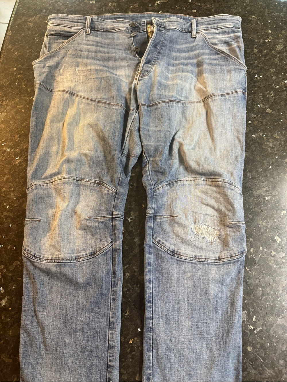 G-Star Men's Light Blue Washed Straight Jeans